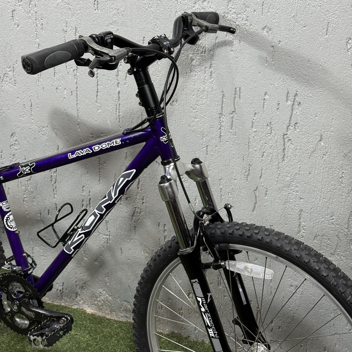 BICICLETA KONA VINTAGE MTB ARO 26 SHIMANO DEORE 9V MARZOCCHI
