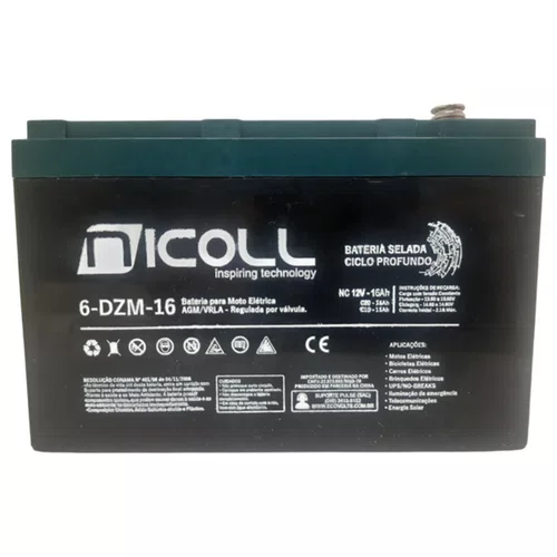 BATERIA PATINETE/BICICLETA ELETRICA 12V 16AH CHUMBO