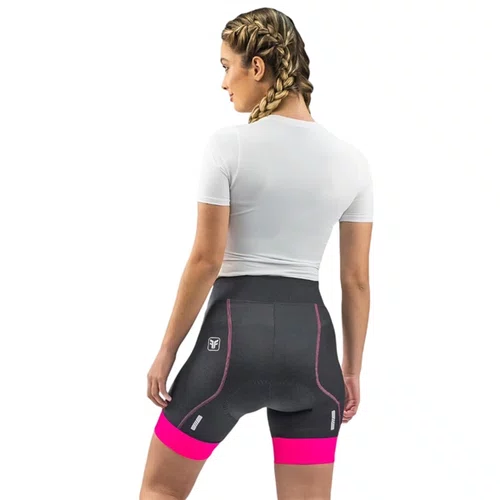 BERMUDA CICLISMO FEMININA FREE FORCE START PRETA/ROSA 3G