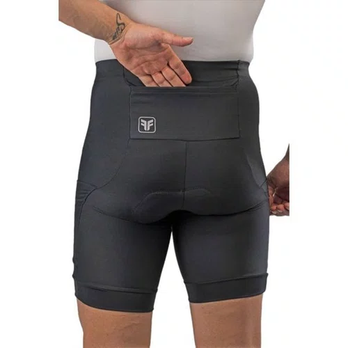 BERMUDA CICLISMO MASCULINA FREE FORCE BASIC PRETA C/BOLSO