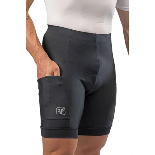 BERMUDA CICLISMO MASCULINA FREE FORCE BASIC PRETA C/BOLSO