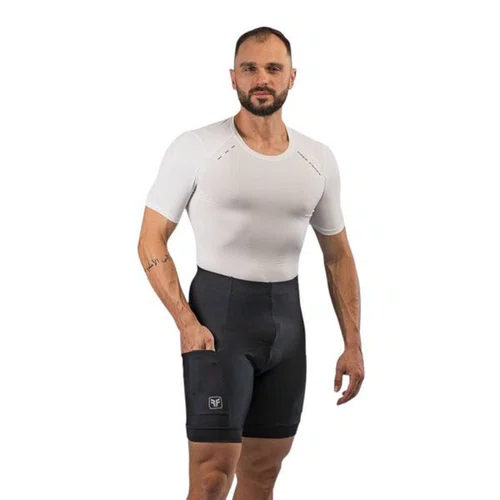 BERMUDA CICLISMO MASCULINA FREE FORCE BASIC PRETA C/BOLSO