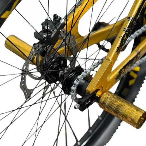 BICICLETA ALFAMEQ FURIA 244 DOURADA SINGLE WHEELING/GRAU