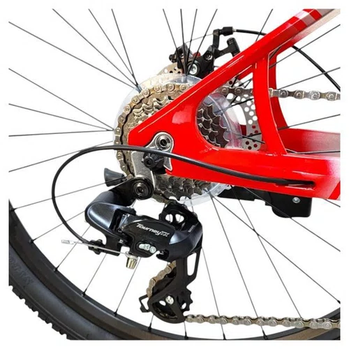 BICICLETA ARO 24 ELLEVEN MTB 8V C/SUSPENSAO CINZA/VERMELHO