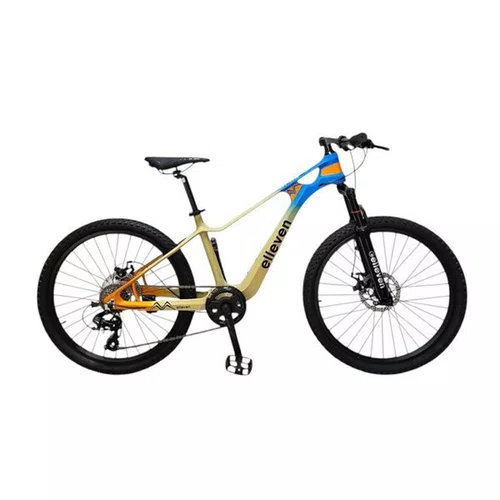 BICICLETA ARO 24 ELLEVEN MTB 8V C/SUSPENSAO LARANJA/AZUL