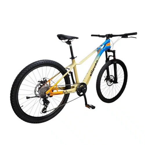 BICICLETA ARO 24 ELLEVEN MTB 8V C/SUSPENSAO LARANJA/AZUL