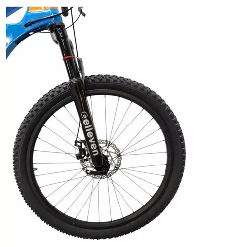 BICICLETA ARO 24 ELLEVEN MTB 8V C/SUSPENSAO LARANJA/AZUL