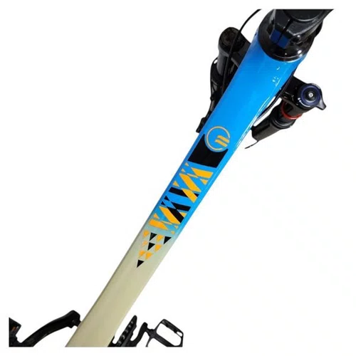BICICLETA ARO 24 ELLEVEN MTB 8V C/SUSPENSAO LARANJA/AZUL