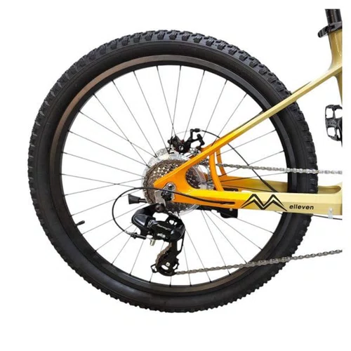 BICICLETA ARO 24 ELLEVEN MTB 8V C/SUSPENSAO LARANJA/AZUL