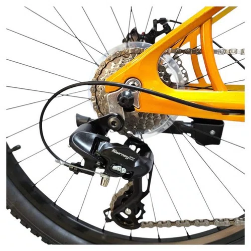 BICICLETA ARO 24 ELLEVEN MTB 8V C/SUSPENSAO LARANJA/AZUL