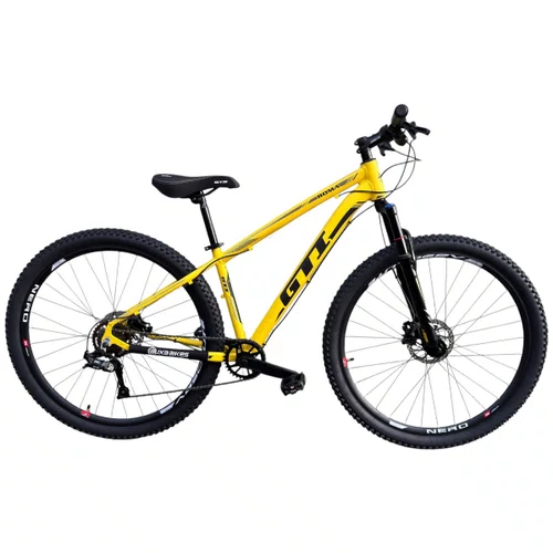 BICICLETA ARO 29 GTI ROMA ALUM. 7V FREIO HIDRAULICO AMARELA