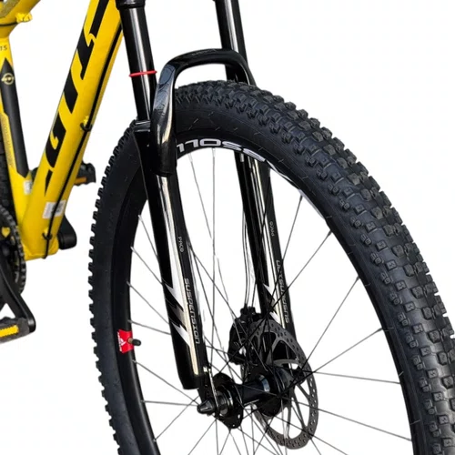 BICICLETA ARO 29 GTI ROMA ALUM. 7V FREIO HIDRAULICO AMARELA