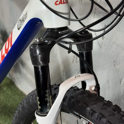 BICICLETA CALOI CARBON TEAM XTR 22V BRANCA/AZUL TAM L