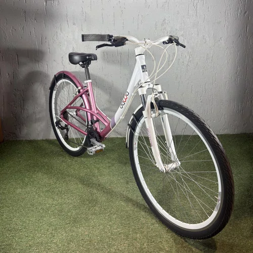 BICICLETA DAWA URBANA  ARO 29 SHIMANO 21V ALUM BRANCA/ROSA