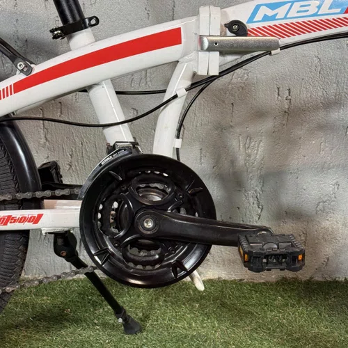 BICICLETA DOBRAVEL FD-500 SHIMANO 21V FREIO A DISCO BRANCA 