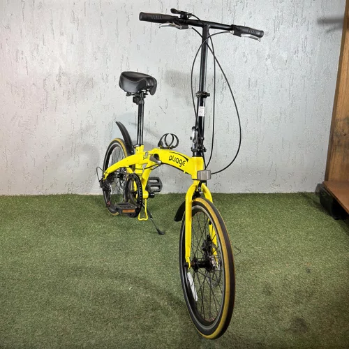 BICICLETA DOBRAVEL TWO DOGS PLIAGE ARO 20 SHIMANO 7V AMARELA