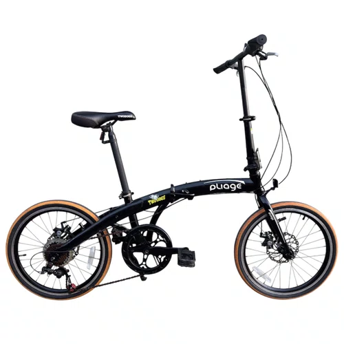 BICICLETA DOBRAVEL TWO DOGS PLIAGE ARO 20 SHIMANO 7V  PRETA 