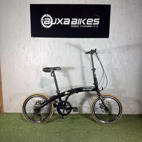 BICICLETA DOBRAVEL TWO DOGS PLIAGE ARO 20 SHIMANO 7V  PRETA 