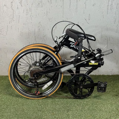 BICICLETA DOBRAVEL TWO DOGS PLIAGE ARO 20 SHIMANO 7V  PRETA 