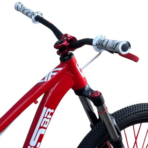 BICICLETA GIOS 4FREAKS VERMELHA/BRANCA SINGLE WHEELING/GRAU