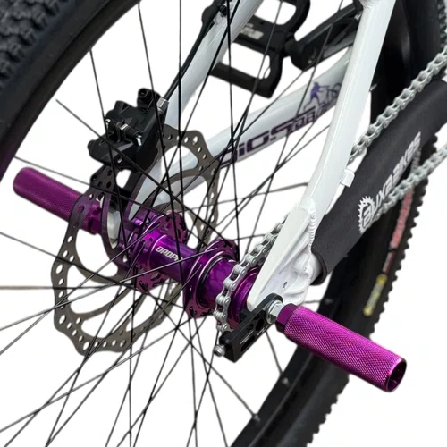 BICICLETA GIOS 4TRIX BRANCA/ROXA 26 SINGLE WHEELING/GRAU