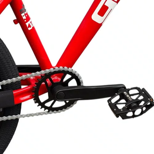 BICICLETA GIOS 4TRIX VERMELHA 26 SINGLE SPEED WHEELING/GRAU