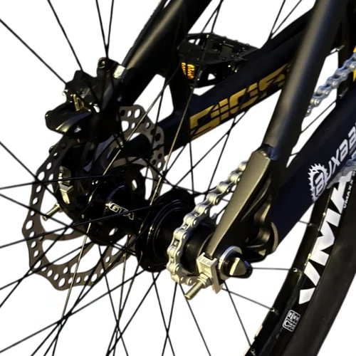 BICICLETA GIOS DJ PRETA/DOURADA 26 SINGLE WHEELING/GRAU/DIRT