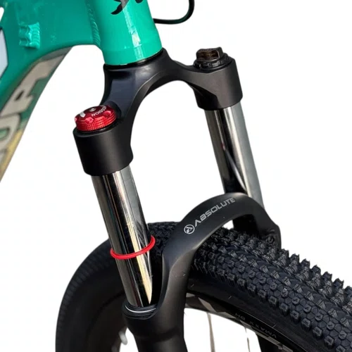 BICICLETA HUPI NAJA 2015 CREME/VERDE ARO 26 WHEELING/GRAU