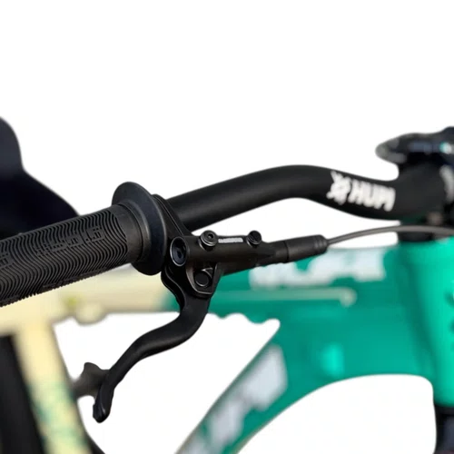 BICICLETA HUPI NAJA 2015 CREME/VERDE ARO 26 WHEELING/GRAU