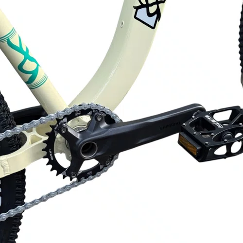 BICICLETA HUPI NAJA 2015 CREME/VERDE ARO 26 WHEELING/GRAU