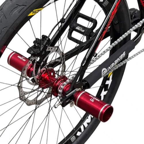 BICICLETA HUPI NAJA 2026 PRETA/VERMELHA ARO 26 WHEELING/GRAU