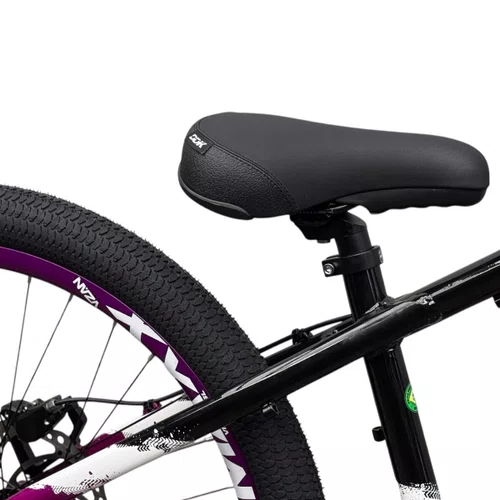 BICICLETA HUPI NAJA PRETA/ROXA/BRANCA ARO 26 WHEELING/GRAU