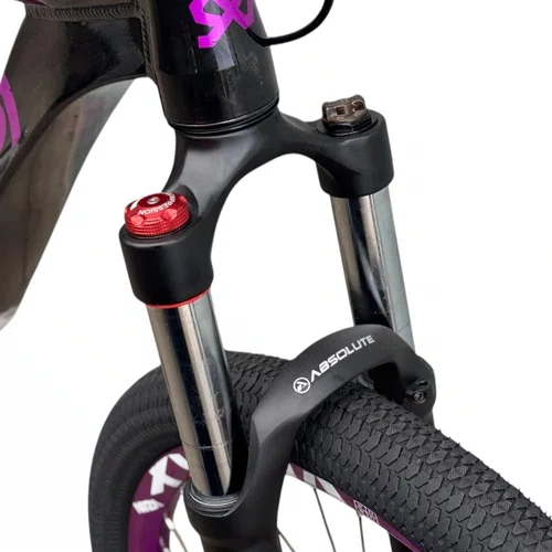 BICICLETA HUPI NAJA PRETA/ROXA/BRANCA ARO 26 WHEELING/GRAU