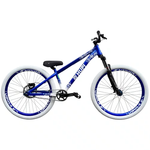 BICICLETA HUPI STRIP 2026 AZUL/BRANCO ARO 26 WHEELING/GRAU