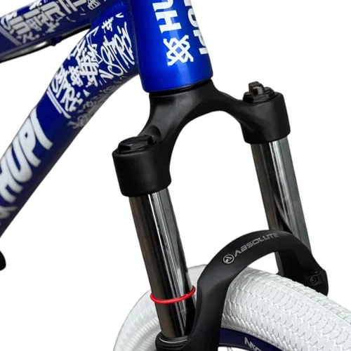 BICICLETA HUPI STRIP 2026 AZUL/BRANCO ARO 26 WHEELING/GRAU