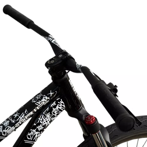BICICLETA HUPI STRIP 2026 PRETA/BRANCA ARO 26 WHEELING/GRAU 