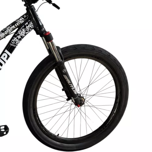 BICICLETA HUPI STRIP 2026 PRETA/BRANCA ARO 26 WHEELING/GRAU 