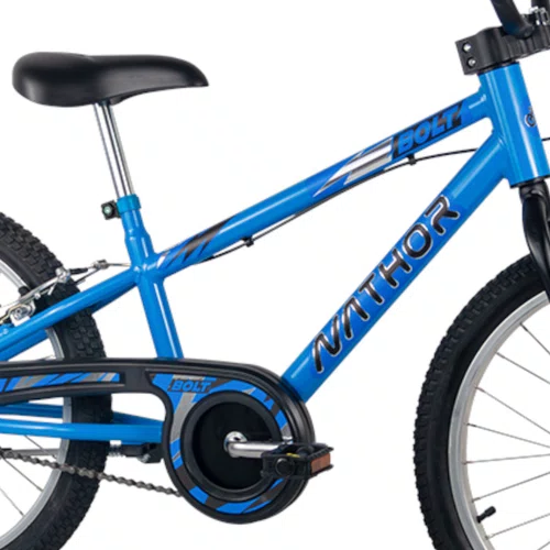 BICICLETA INFANTIL ARO 20 NATHOR BOLT AZUL E PRETO