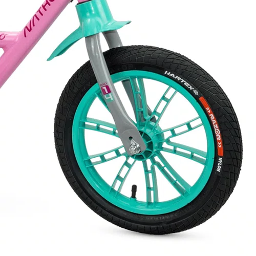BICICLETA INFANTIL NATHOR ARO 14 FIRST PRO ROSA/VERDE