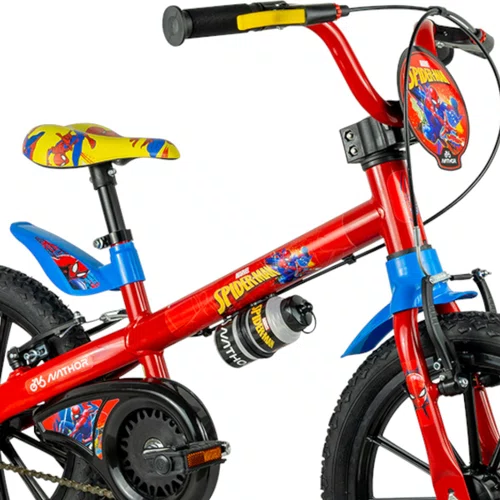 BICICLETA INFANTIL NATHOR ARO 16 HOMEM ARANHA VERMELHA