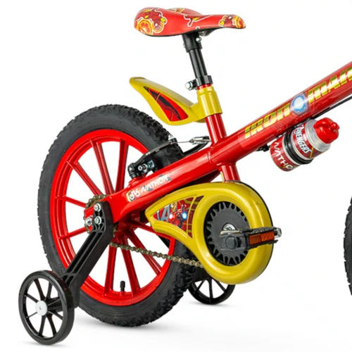 BICICLETA INFANTIL NATHOR ARO 16 HOMEM DE FERRO VERM/AMAR