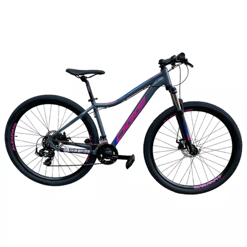 BICICLETA MTB ARO 29 OGGI FLOAT SPORT GRAFITE/ROSA/AZUL