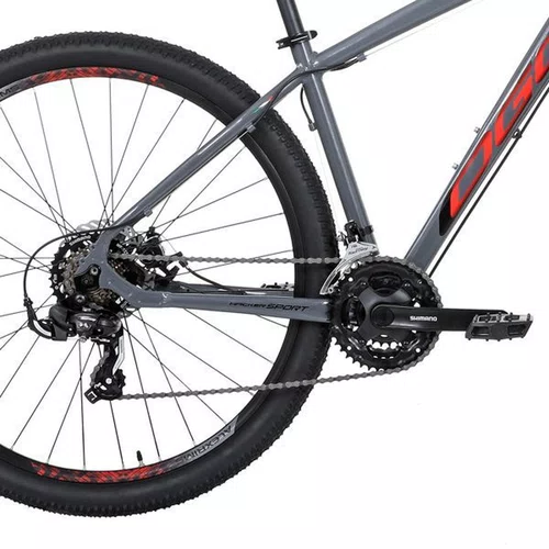 BICICLETA MTB ARO 29 OGGI HACKER SPORT GRAFITE/VERMELHO/PRET