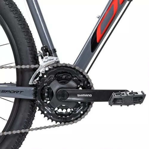 BICICLETA MTB ARO 29 OGGI HACKER SPORT GRAFITE/VERMELHO/PRET