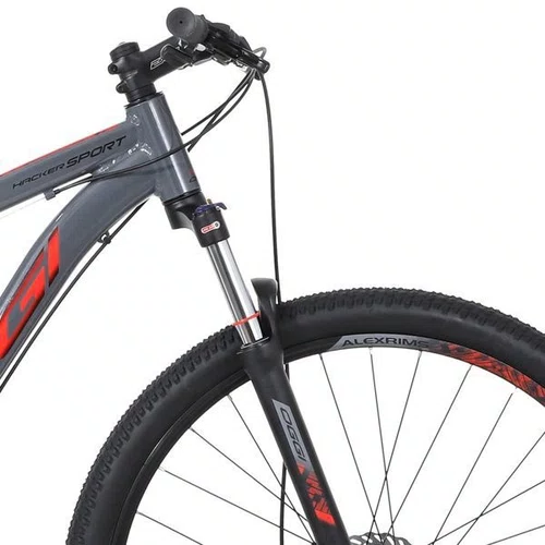 BICICLETA MTB ARO 29 OGGI HACKER SPORT GRAFITE/VERMELHO/PRET