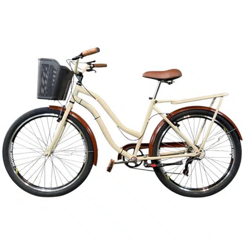 BICICLETA RETRO ARO 26 C/ CESTA E BAGAGEIRO BUXA BIKES STYLE