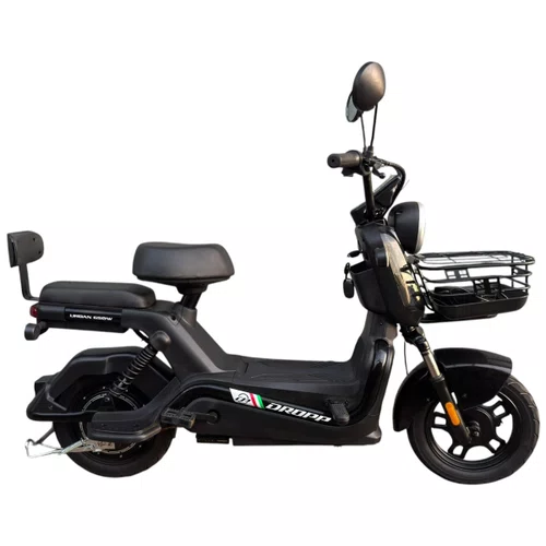 BICICLETA/SCOOTER ELETRICA DROPP URBAN 650W ARO 14 PRETA