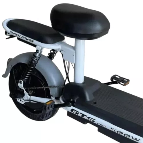 BICICLETA/SCOOTER ELETRICA GTS PRO SUPER 500W BRANCA/CINZA