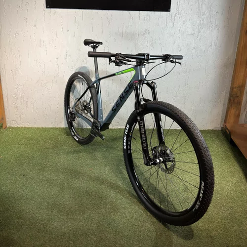 BICICLETA SENSE IMPACT CARBON EVO CINZA/VERDE 2020 TAM L 