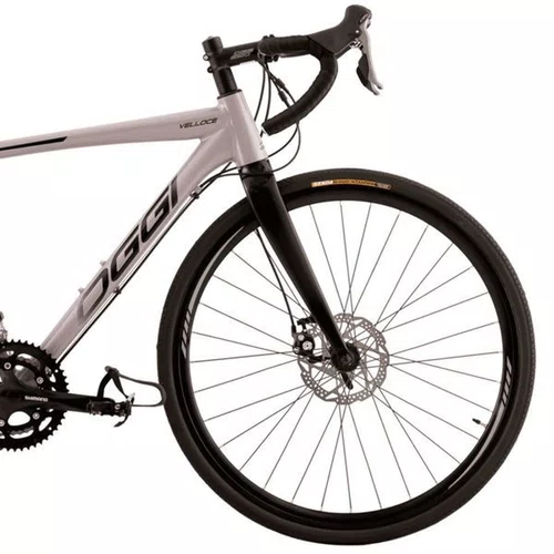 BICICLETA SPEED ARO 700 OGGI VELLOCE DISC 16V GRAFITE/PRETO 